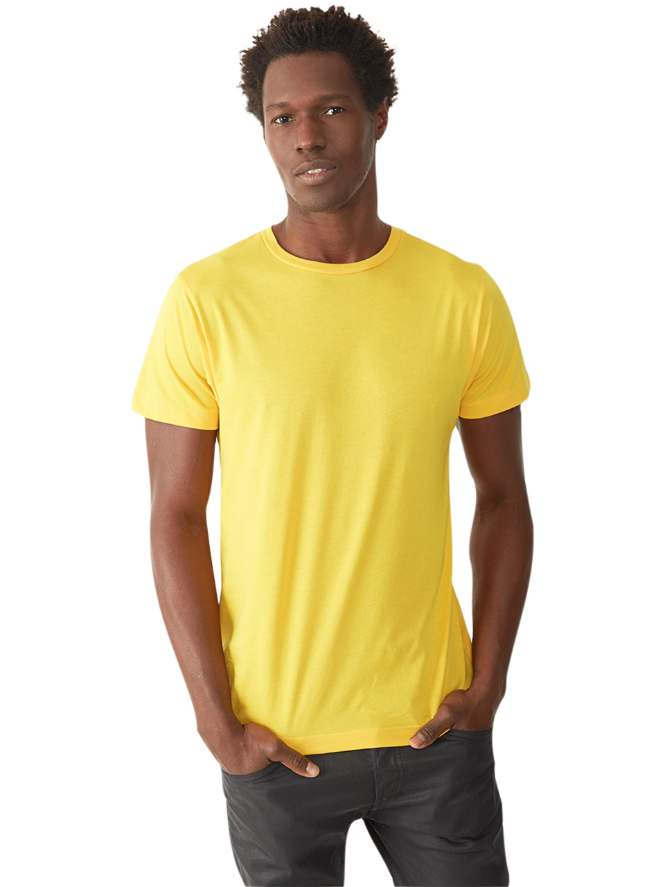Alternative apparel Basic Mens Crew T-shirt in Yellow for Men | Lyst