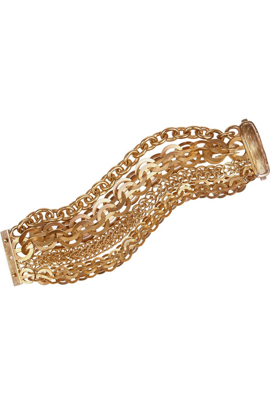 Bottega Veneta Gold-Plated Multi-Strand Chain Bracelet in Metallic - Lyst
