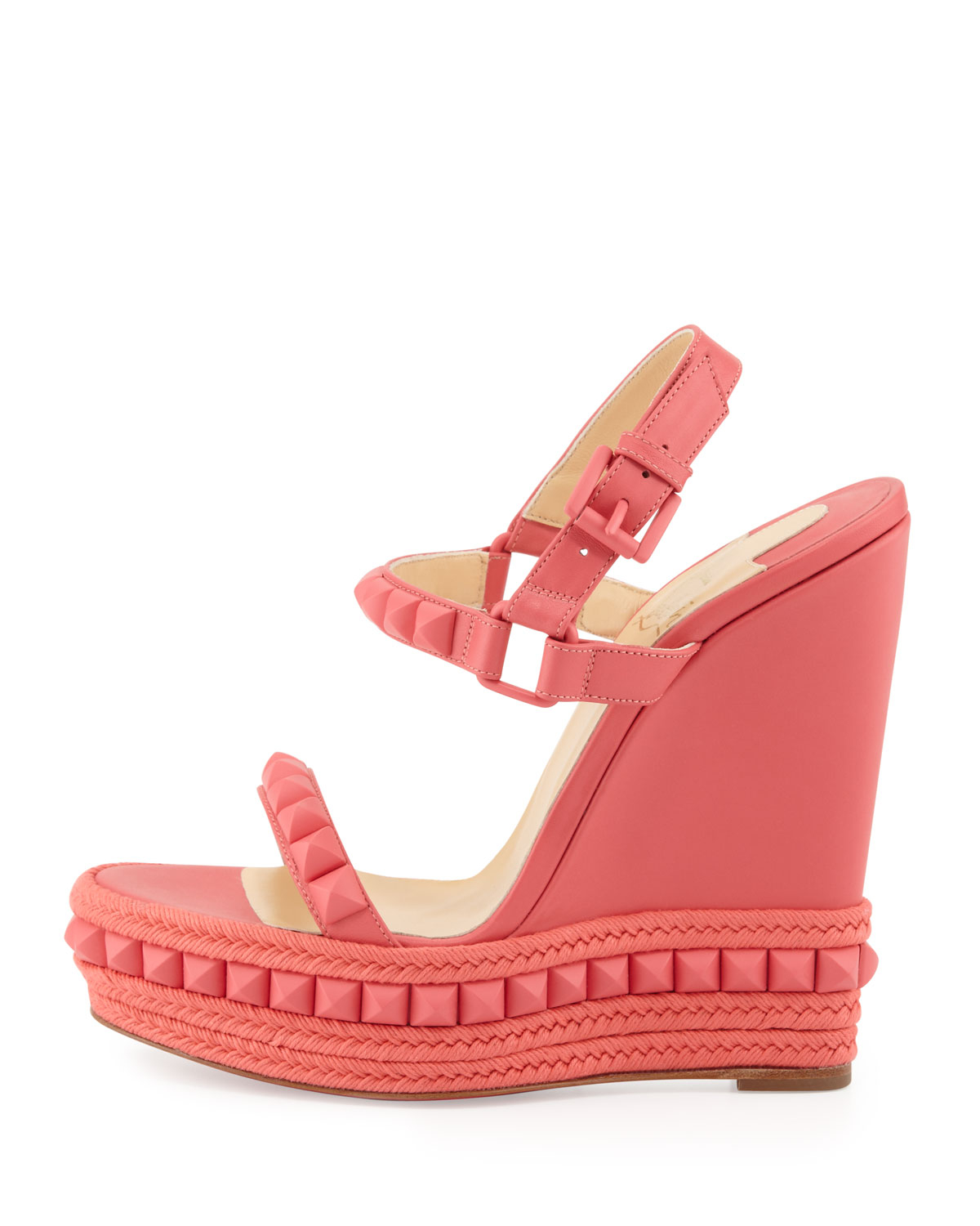 louboutin wedges pink