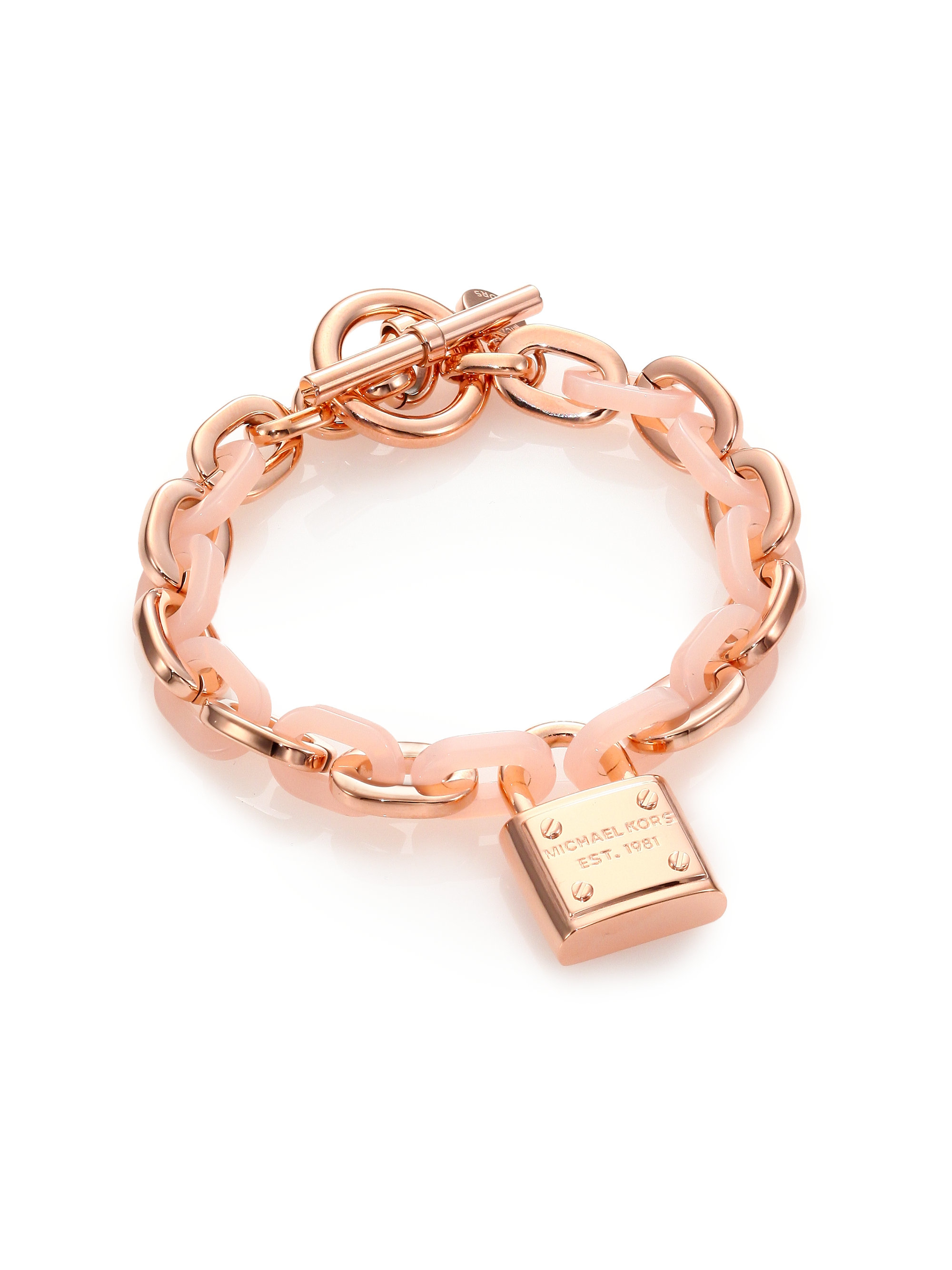 michael kors rose gold chain bracelet