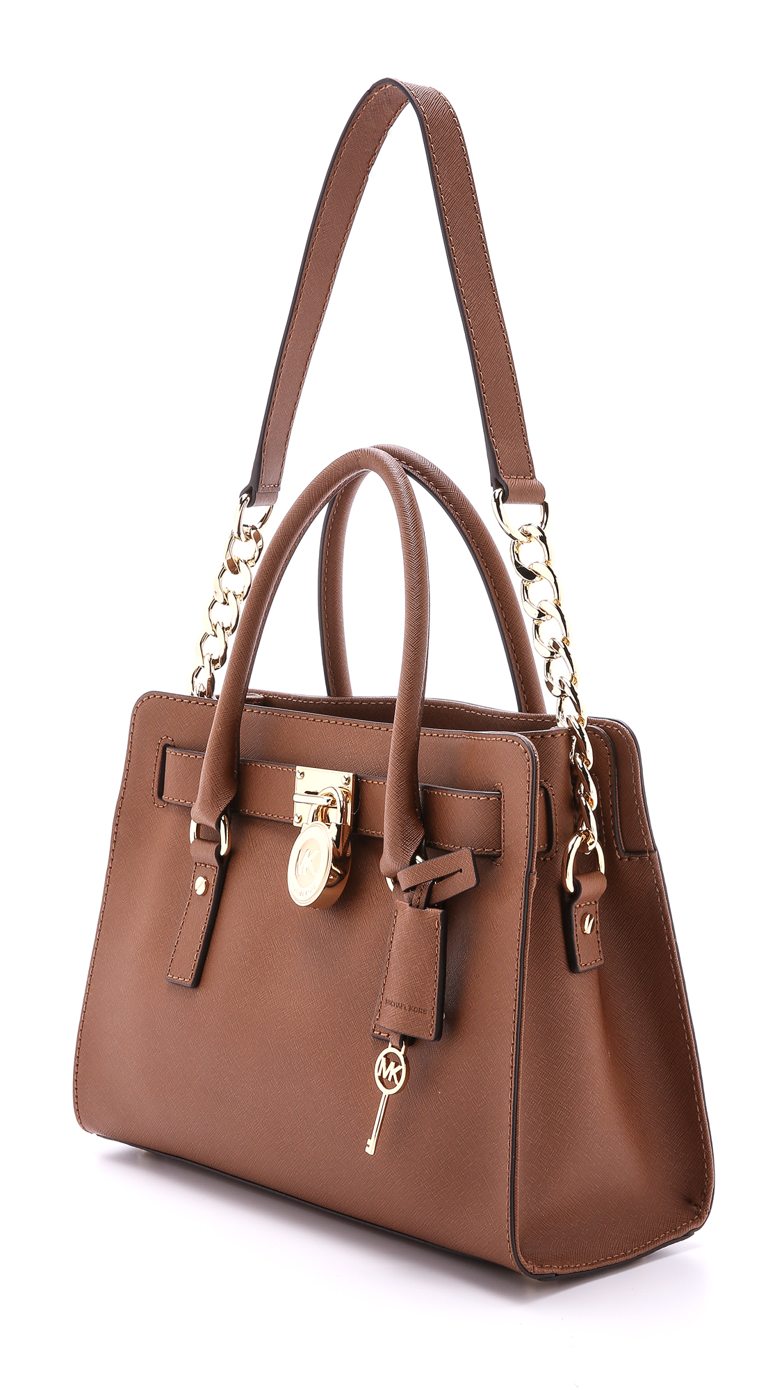 Michael Kors Large Saffiano Leather Hamilton East West Satchel, Blossom 