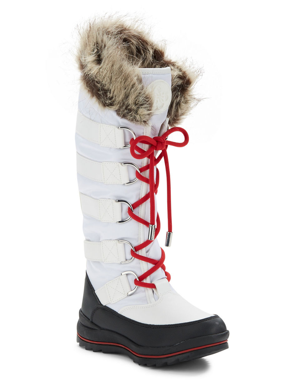 fur trimmed flat boots