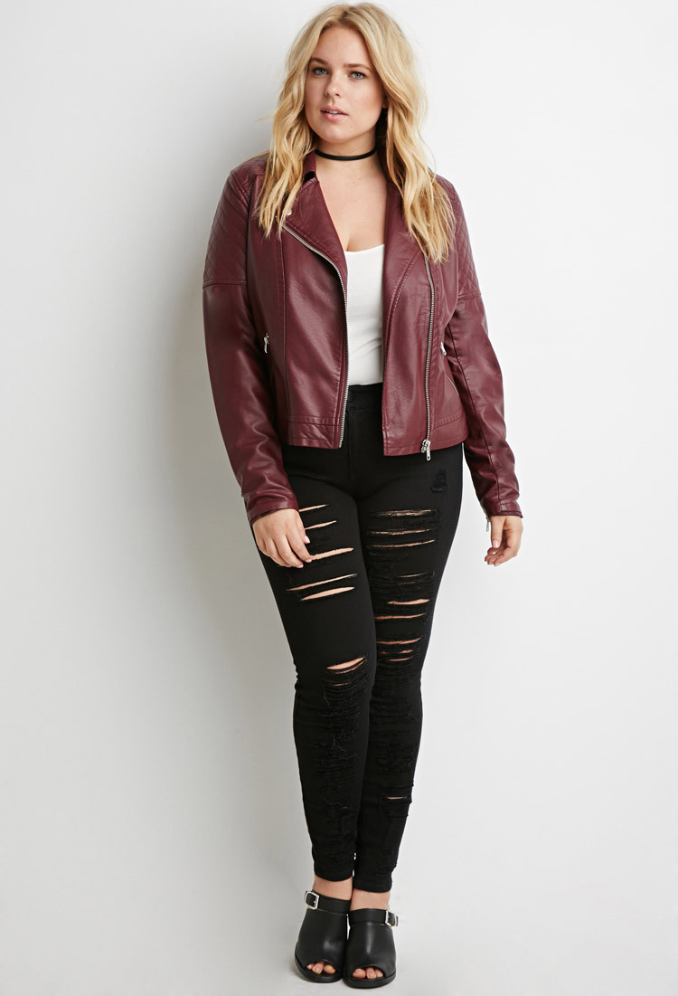 forever 21 plus leather jacket