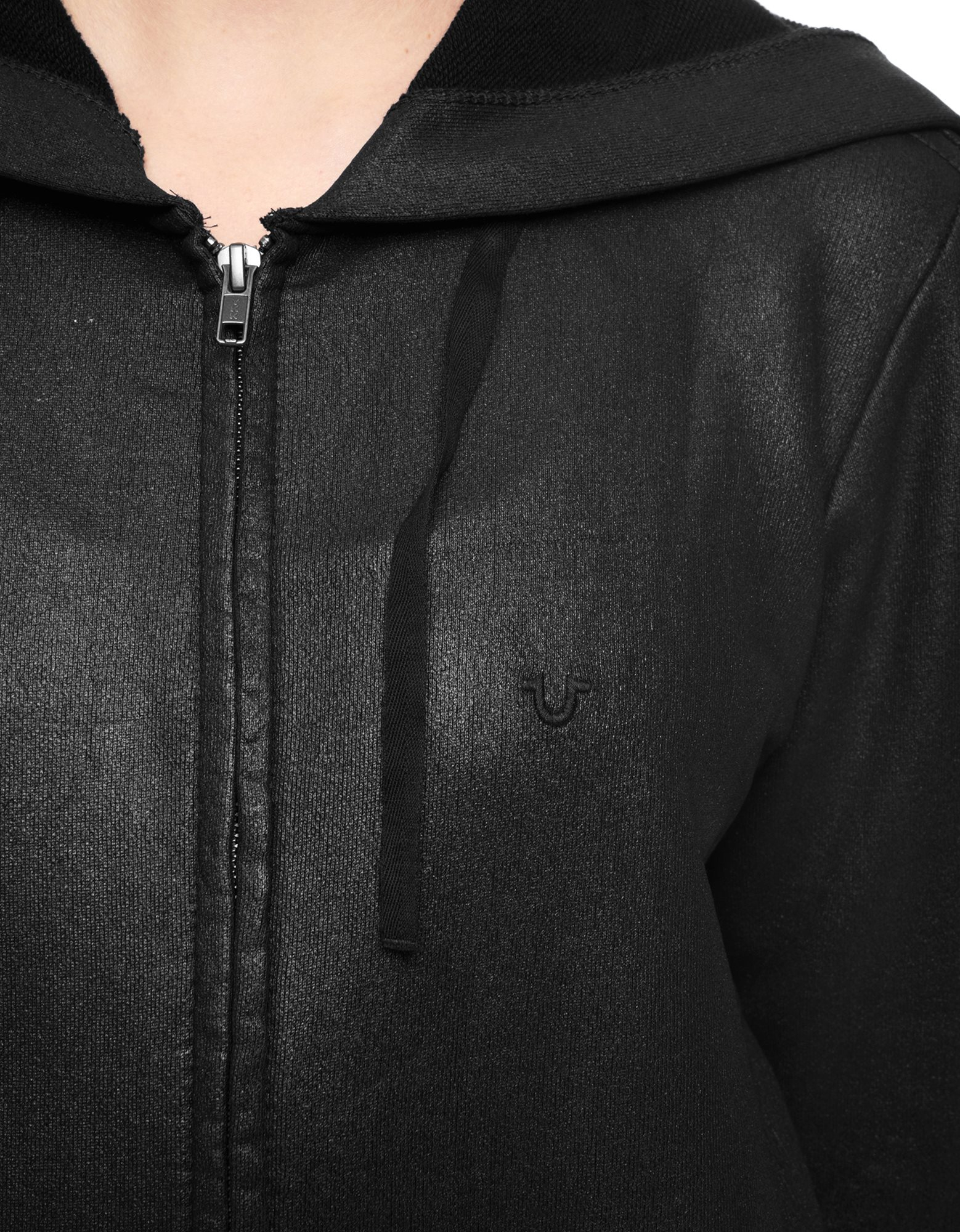 True religion Coated Womens Hoodie in Blue | Lyst