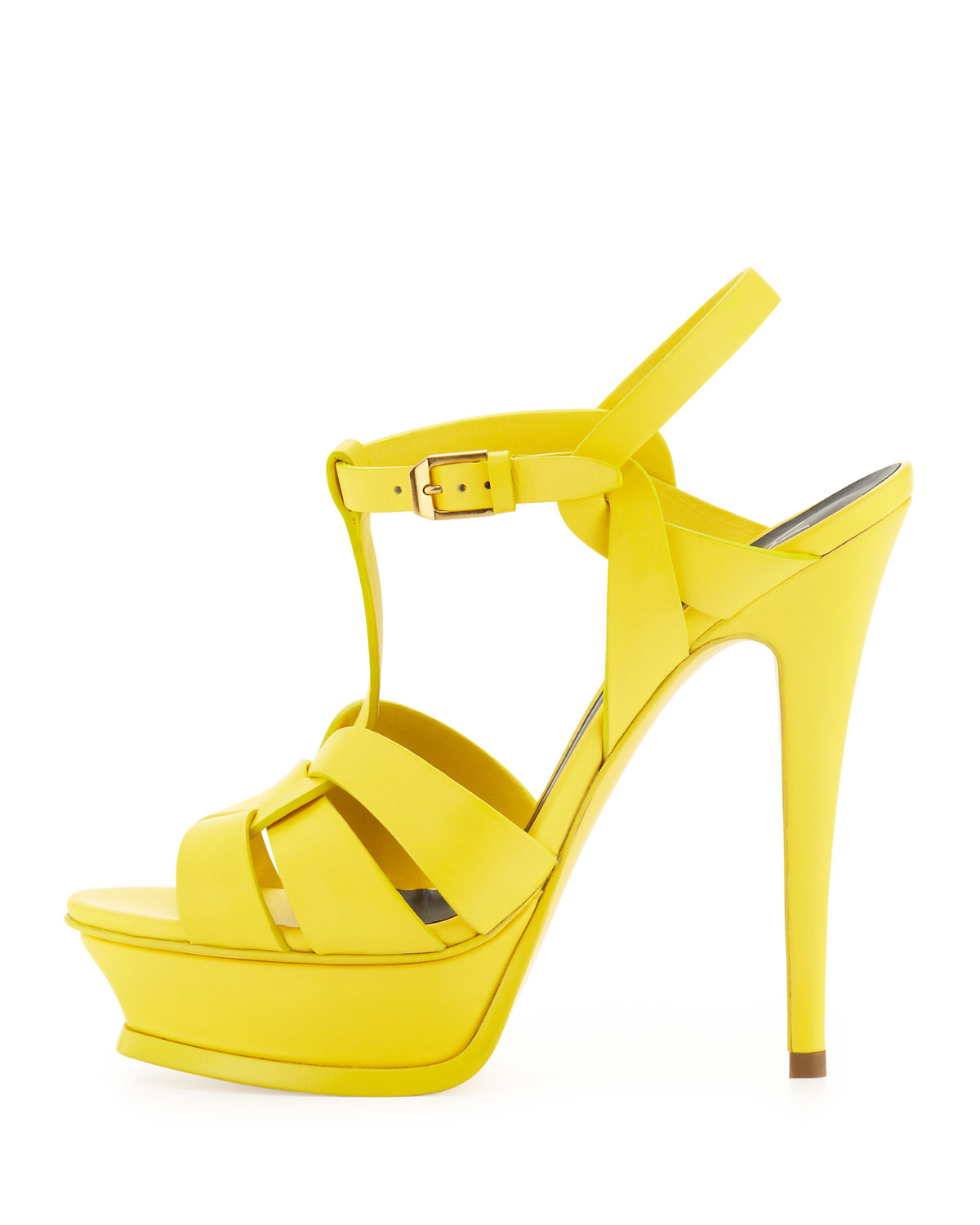 yellow ysl heels