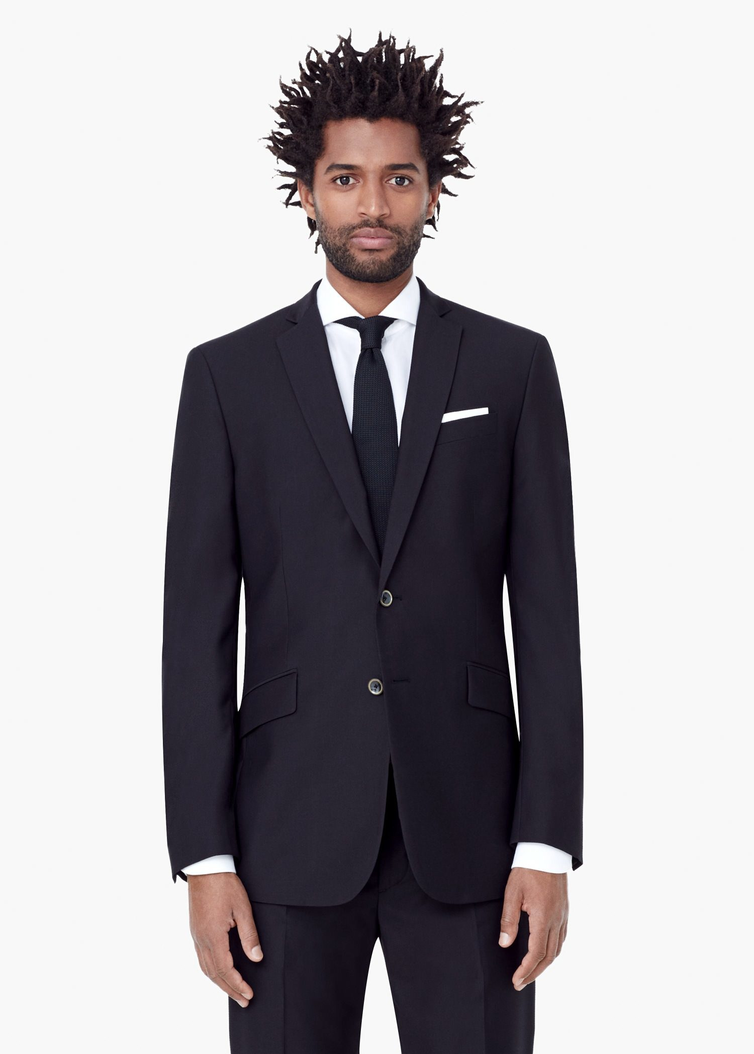 Mango Modern Slim-fit Suit Blazer in Black for Men | Lyst