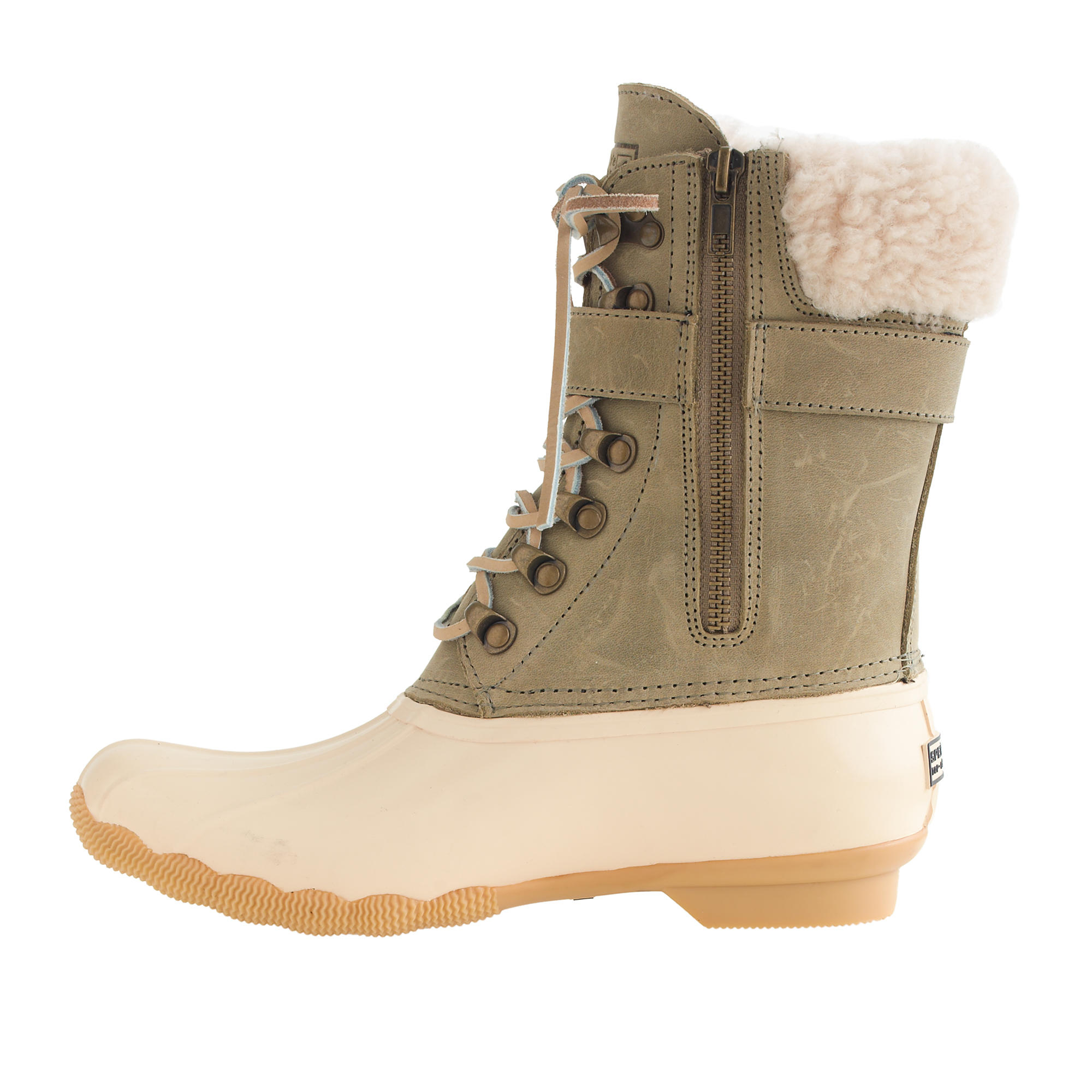 sperry shearwater waterproof faux shearling boot