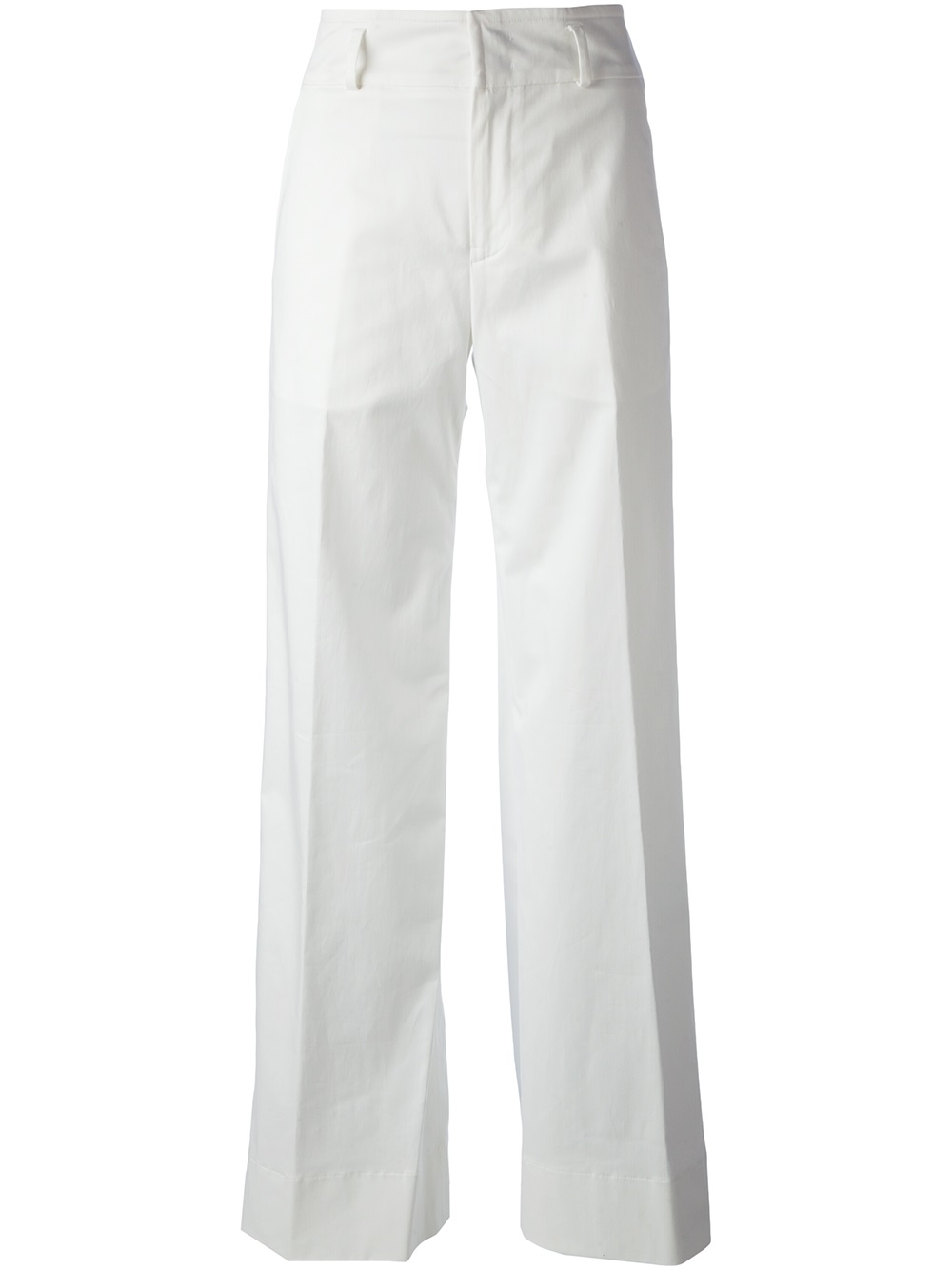 petite white wide leg trousers