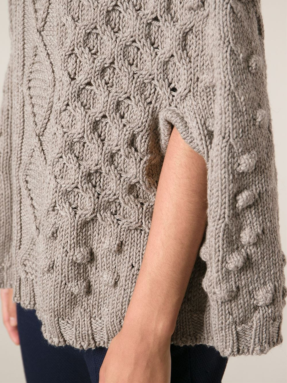 cable knit cape