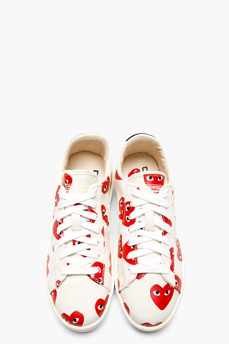 Play Comme des Garçons Heart Print Converse Cons Edition Sneakers in Red - Lyst