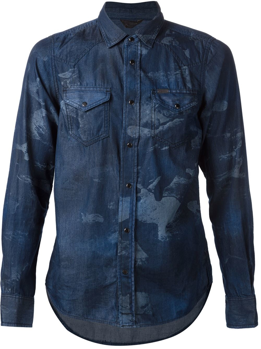 camo shirt with blue jeans