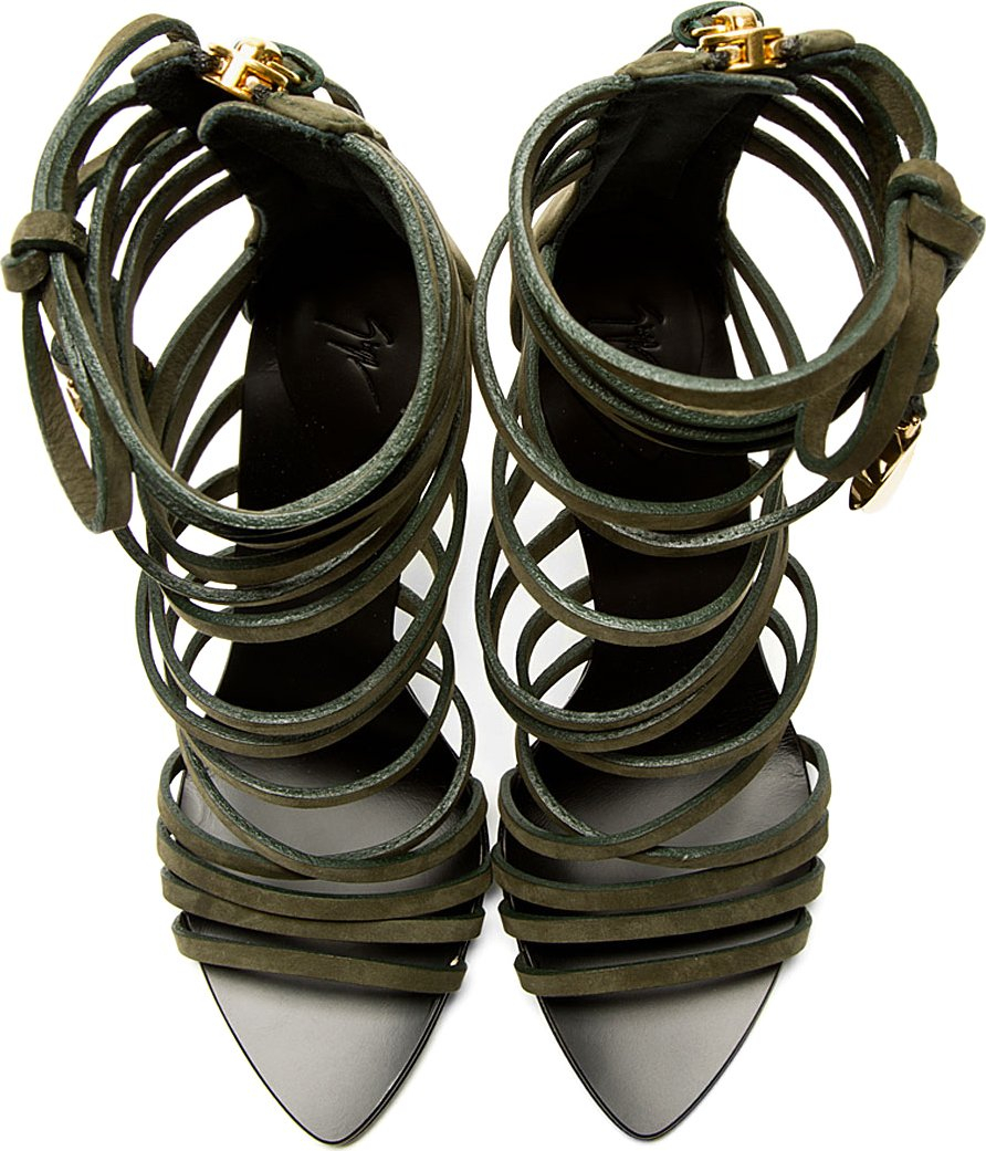 giuseppe zanotti green heels