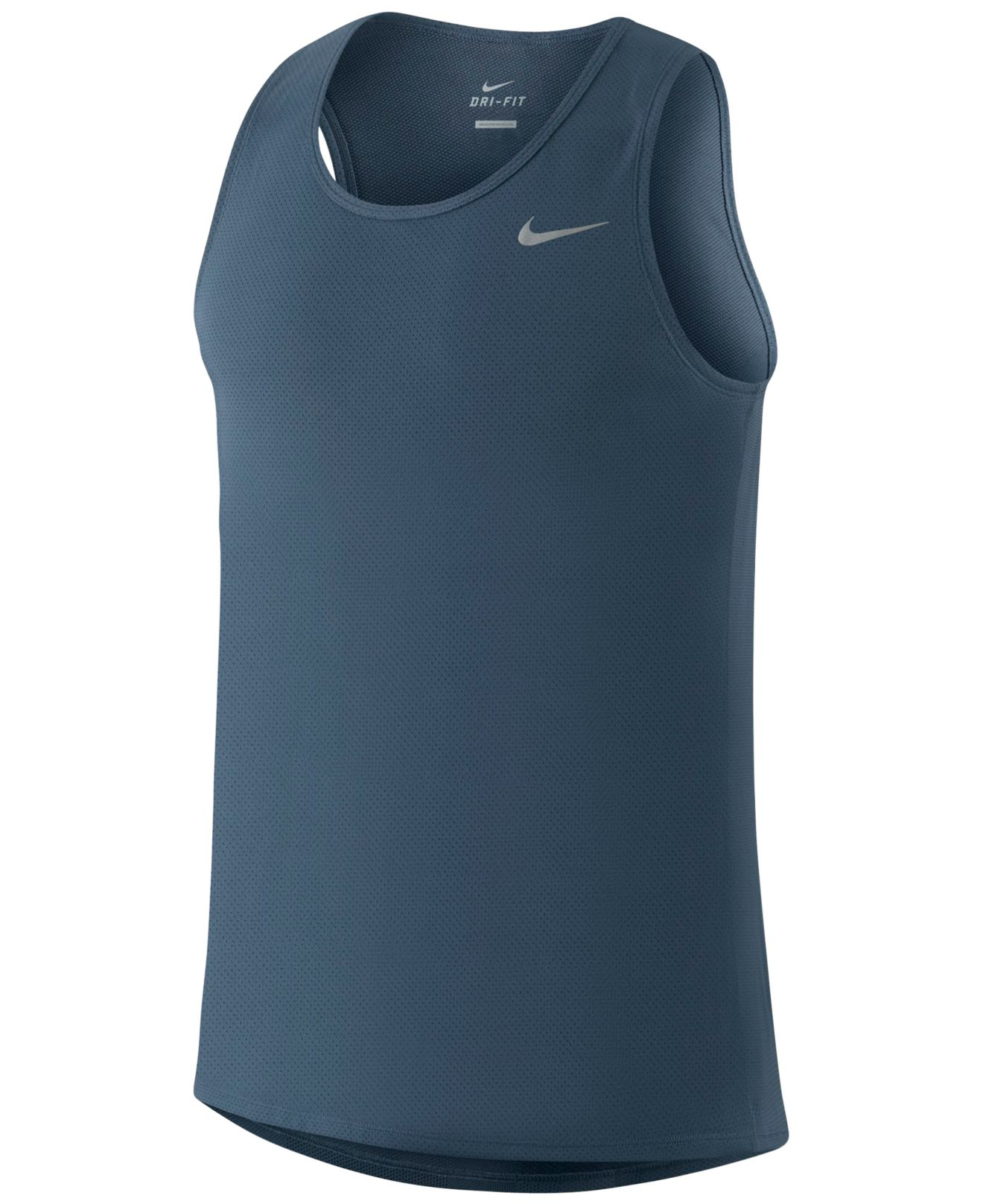 Nike Contour DriFit Running Singlet in Blue for Men (Squadron Blue)