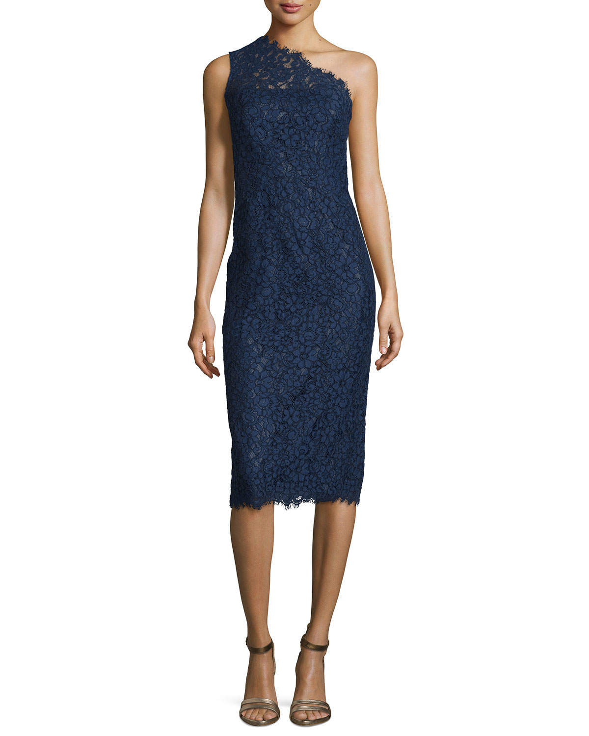 Blue midi cocktail dress