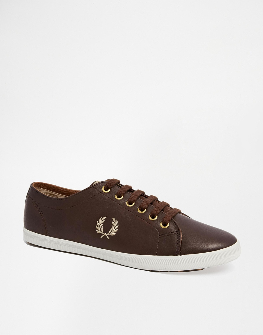fred perry leather plimsolls