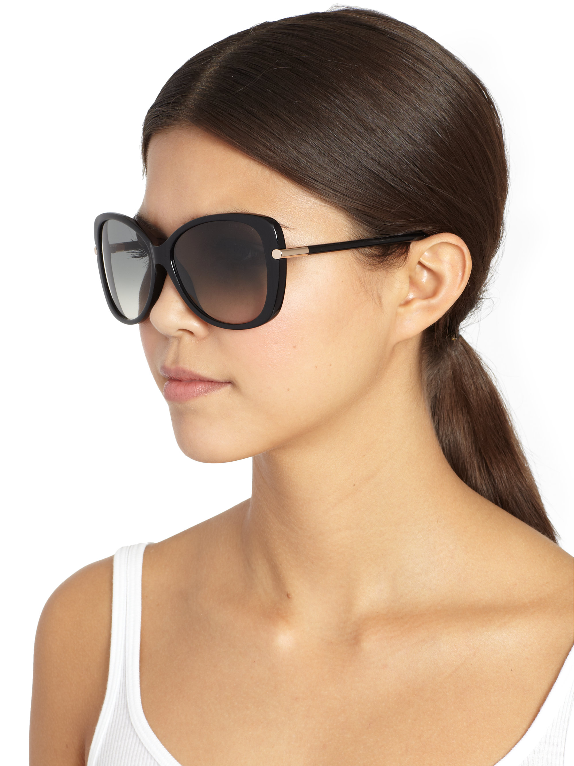 work for to how jet.com Ford  Square Trimmed Lyst  Linda Tom Metal in Black Sunglasses
