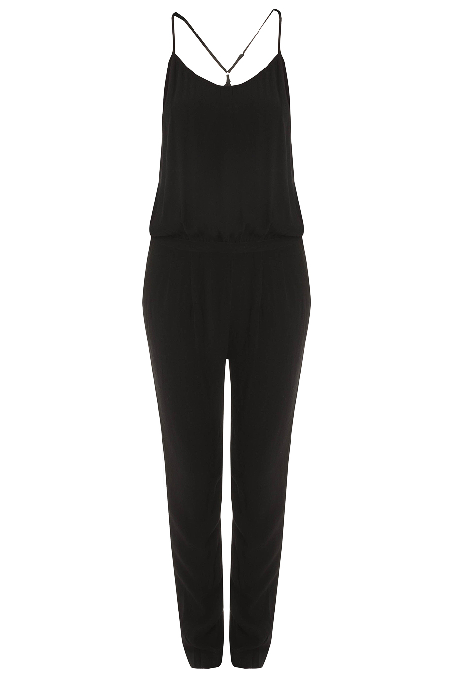 American vintage Crepe Jumpsuit in Black | Lyst