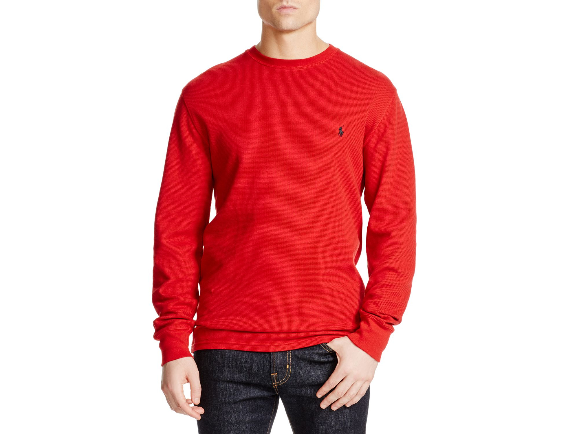 red polo crewneck