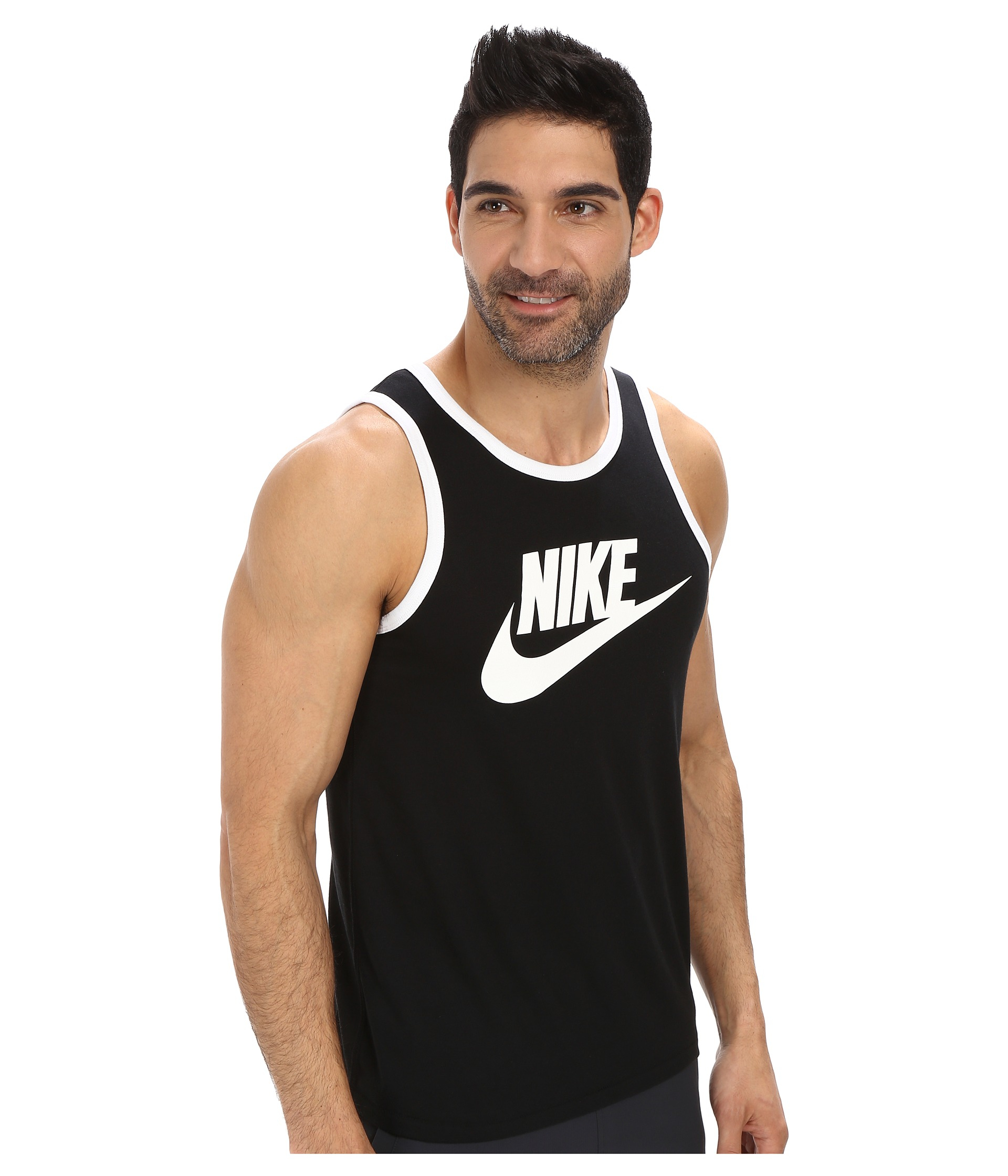 nike ace logo tank black