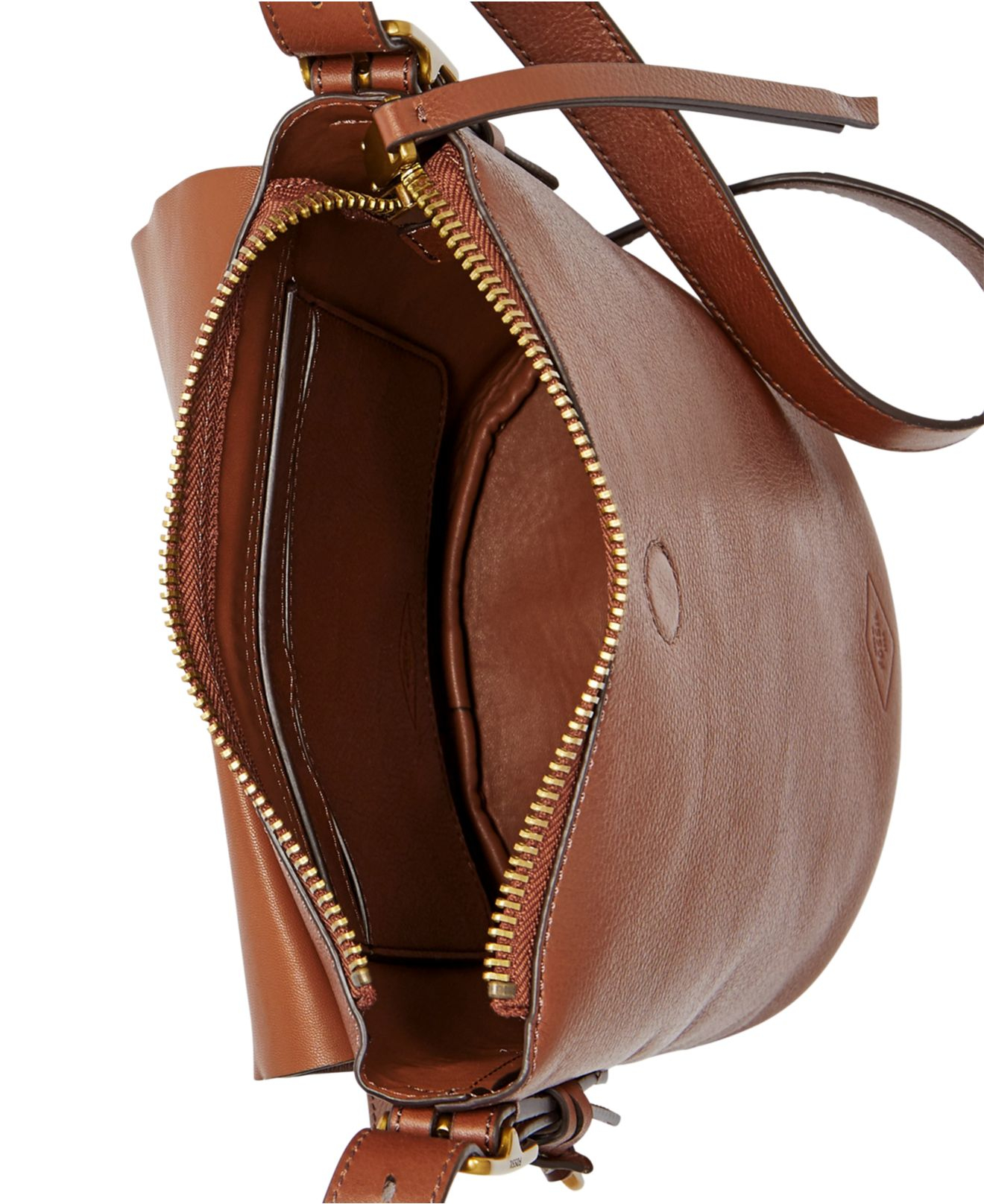 Fossil Haven Small Leather Bucket Bag in Brown | Lyst