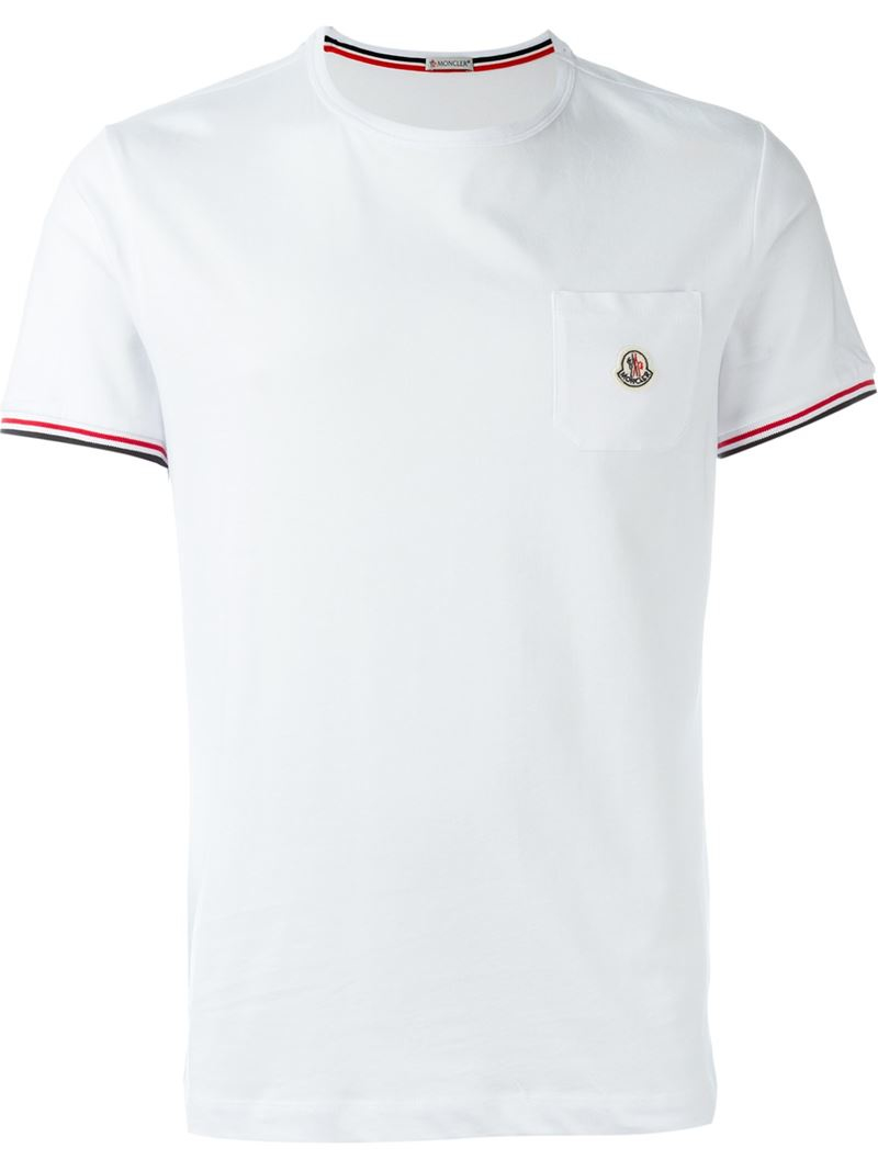 mens white moncler t shirt