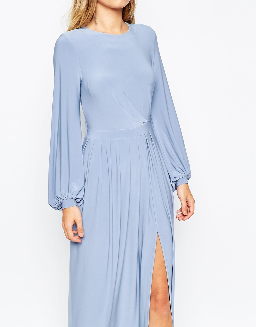 asos long sleeve maxi dress