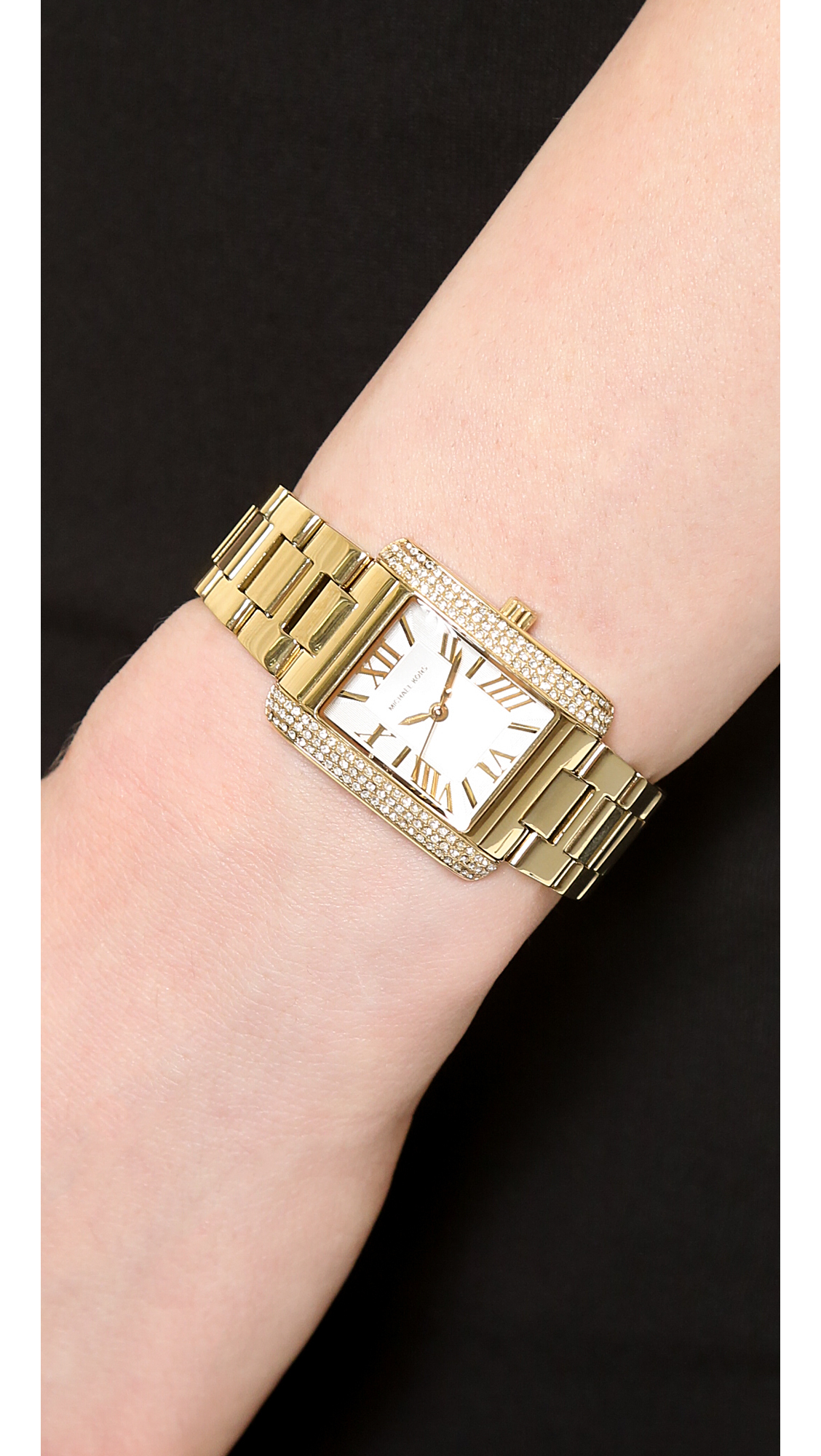 silver and gold mk watch