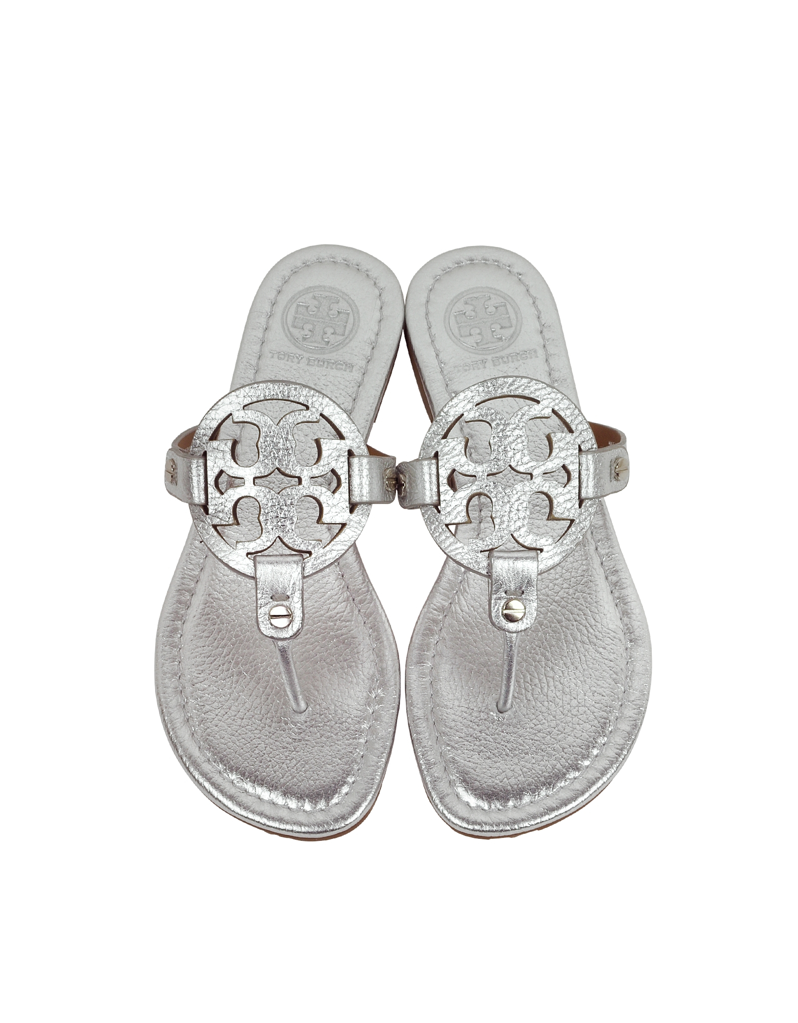 Tory Burch Silver Metallic Miller Sandals Best Sale, 54% OFF |  www.pegasusaerogroup.com