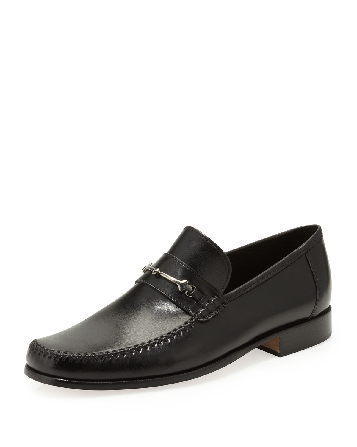 Bruno magli Pittore Leather Loafer in Black for Men | Lyst