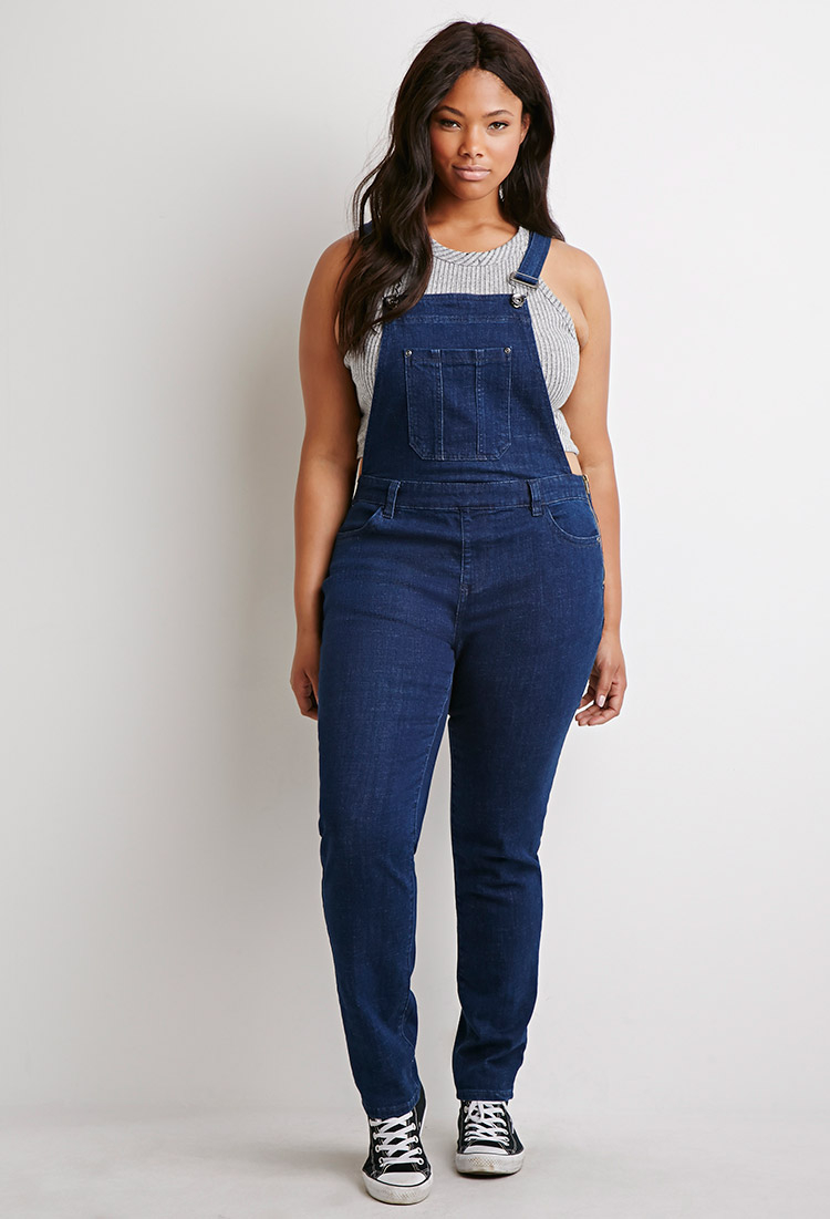 All Listings Womens' Adjustable Strap Ripped Denim Overalls