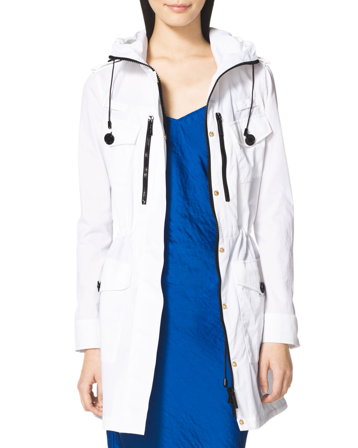 michael kors parka womens white