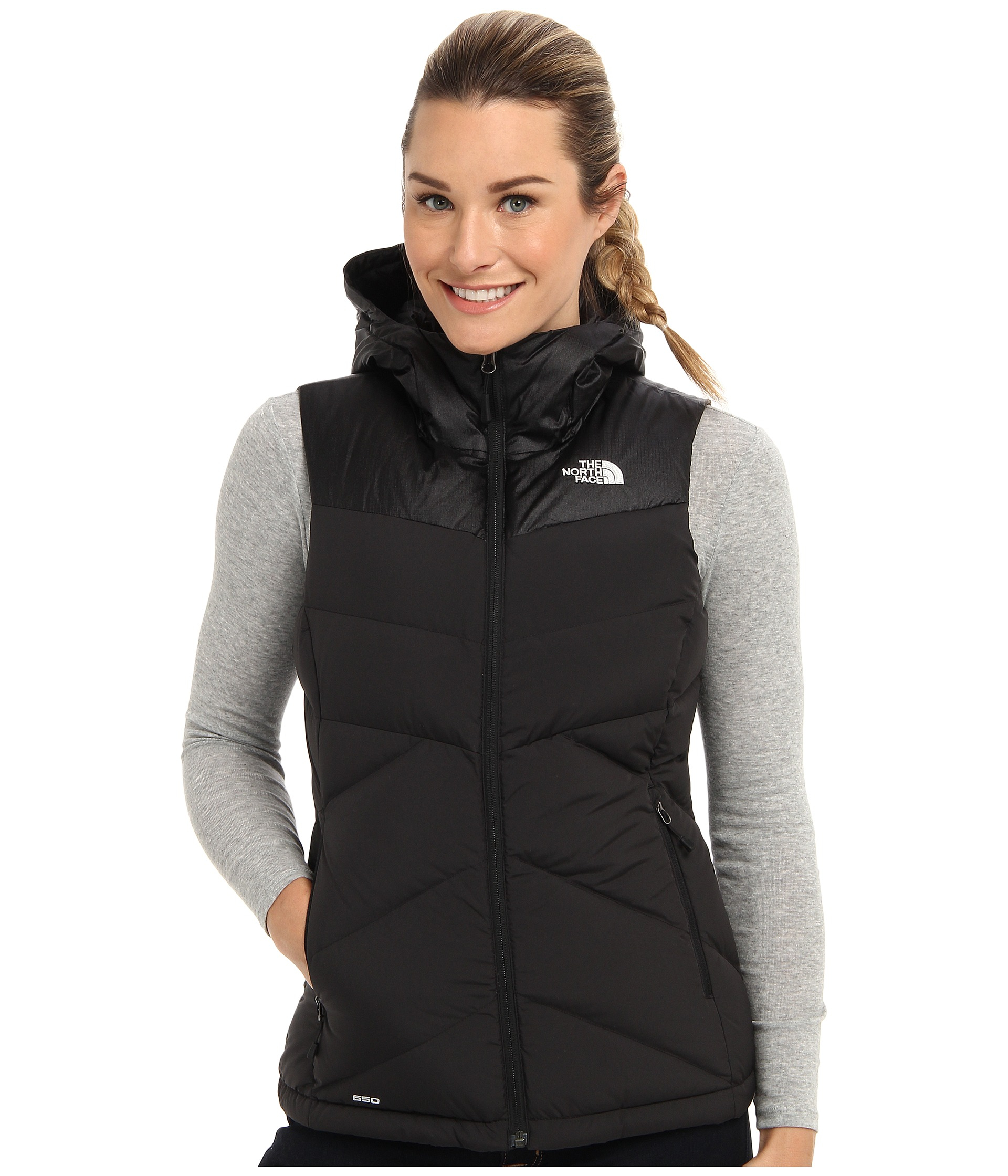 The North Face Kailash Hooded Vest in Black | Lyst