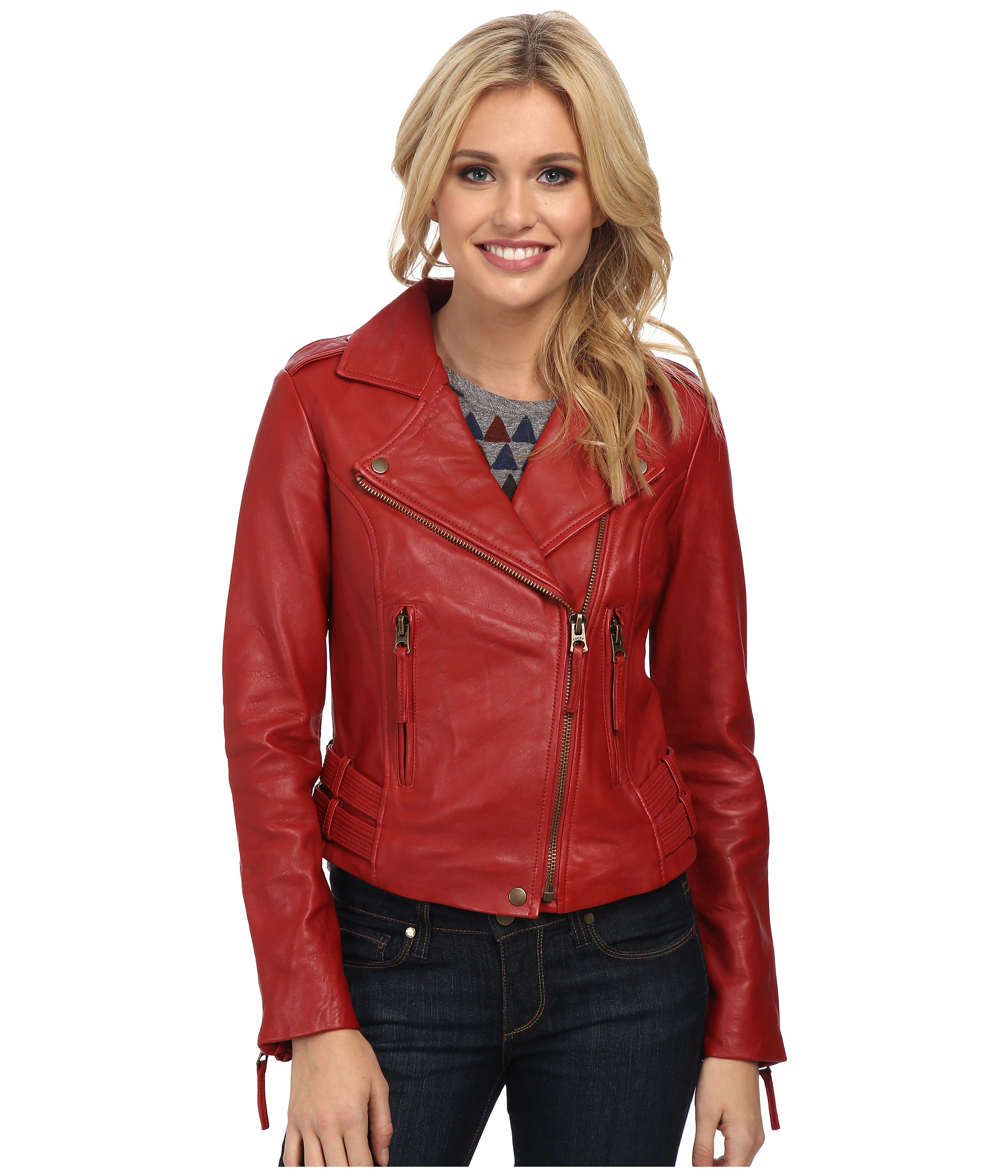 lucky brand leather moto jacket