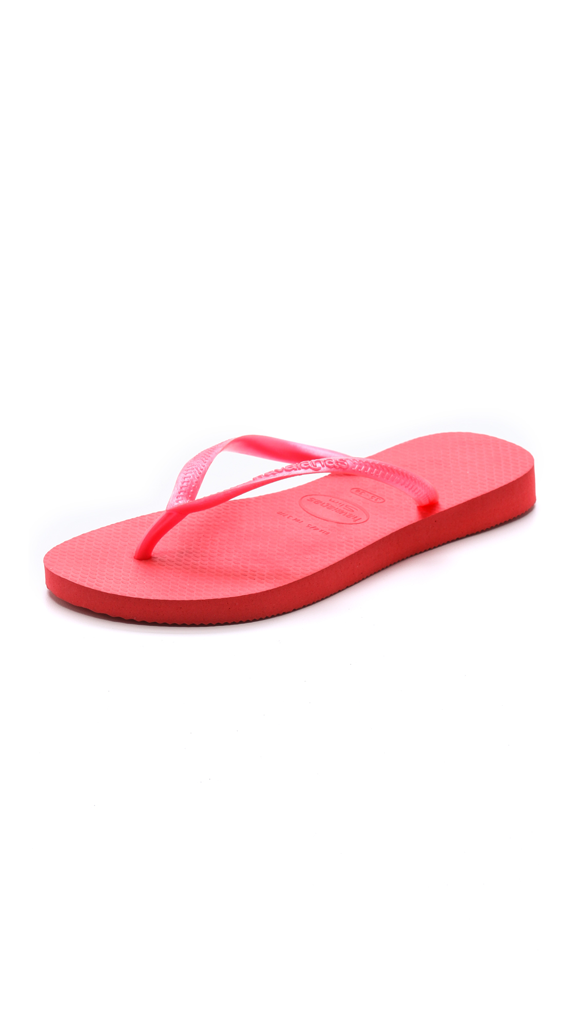  Havaianas  Slim Flip Flops  Guava Red  in Pink  Lyst