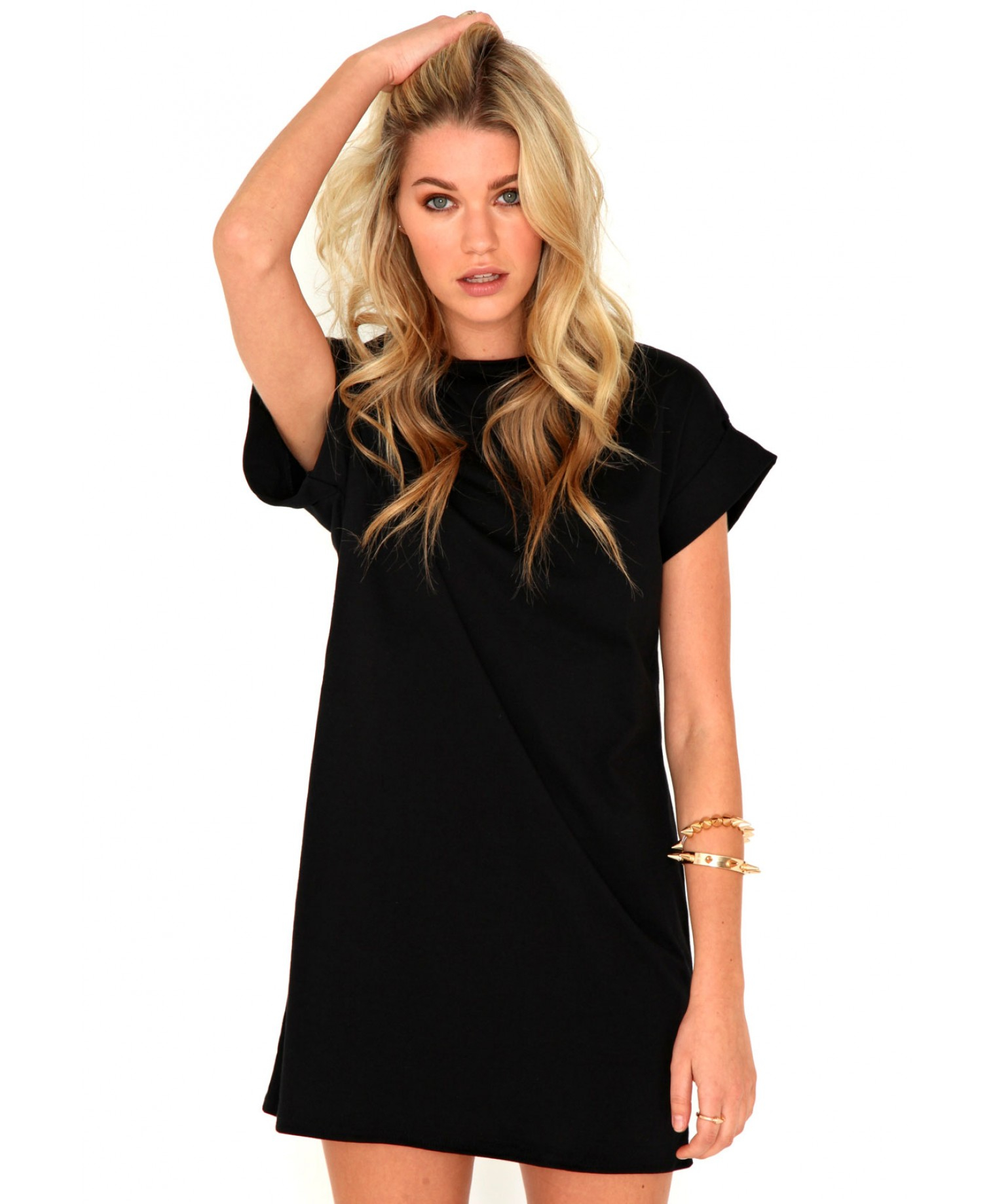 missguided black t shirt dress