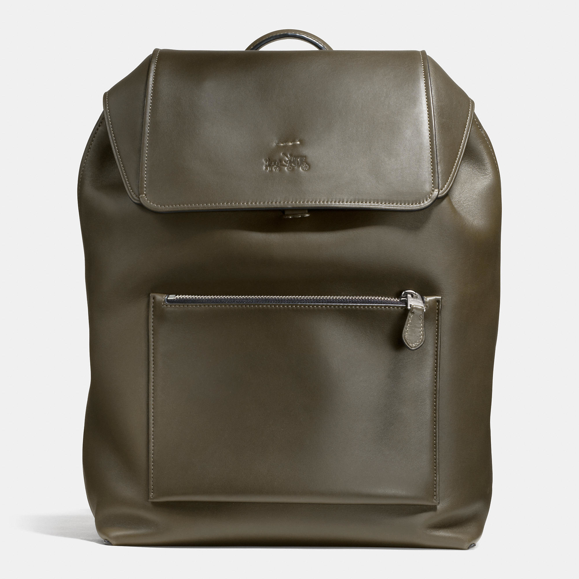 coach olive green backpack