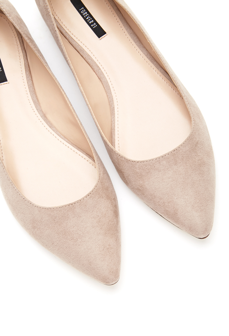 suede pointed flats