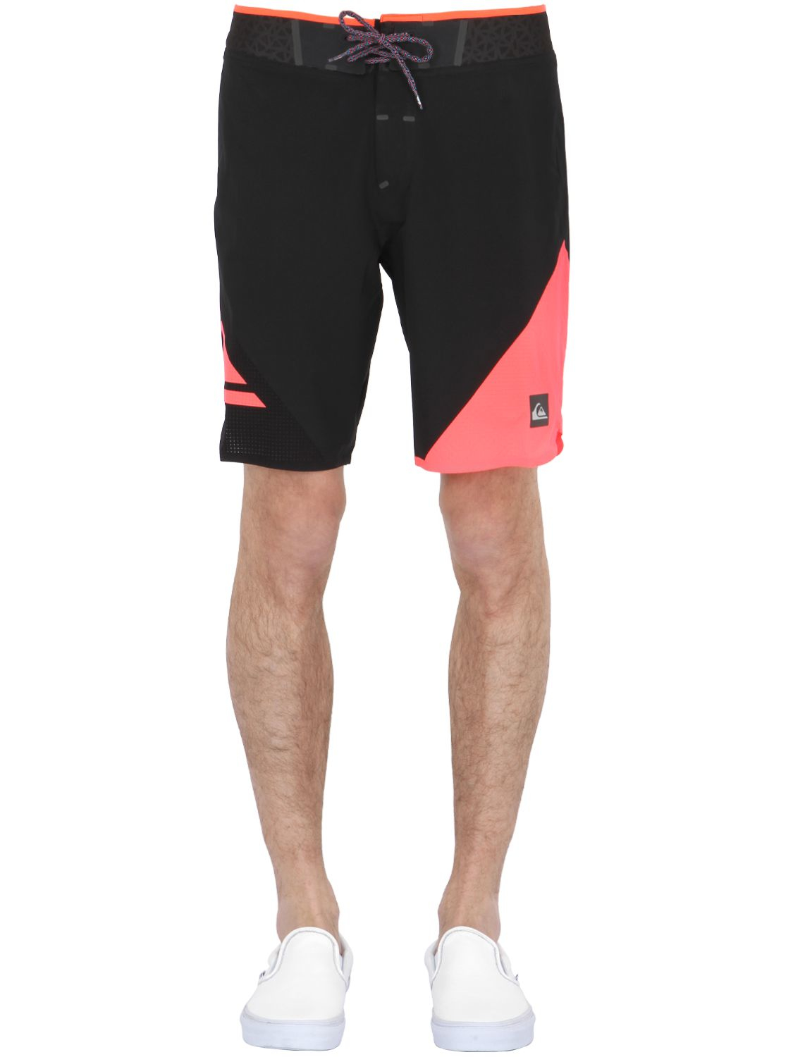 Quiksilver Synthetic Ag47 New Wave 19" Stretch Boardshorts in Black/Orange  (Black) for Men - Lyst