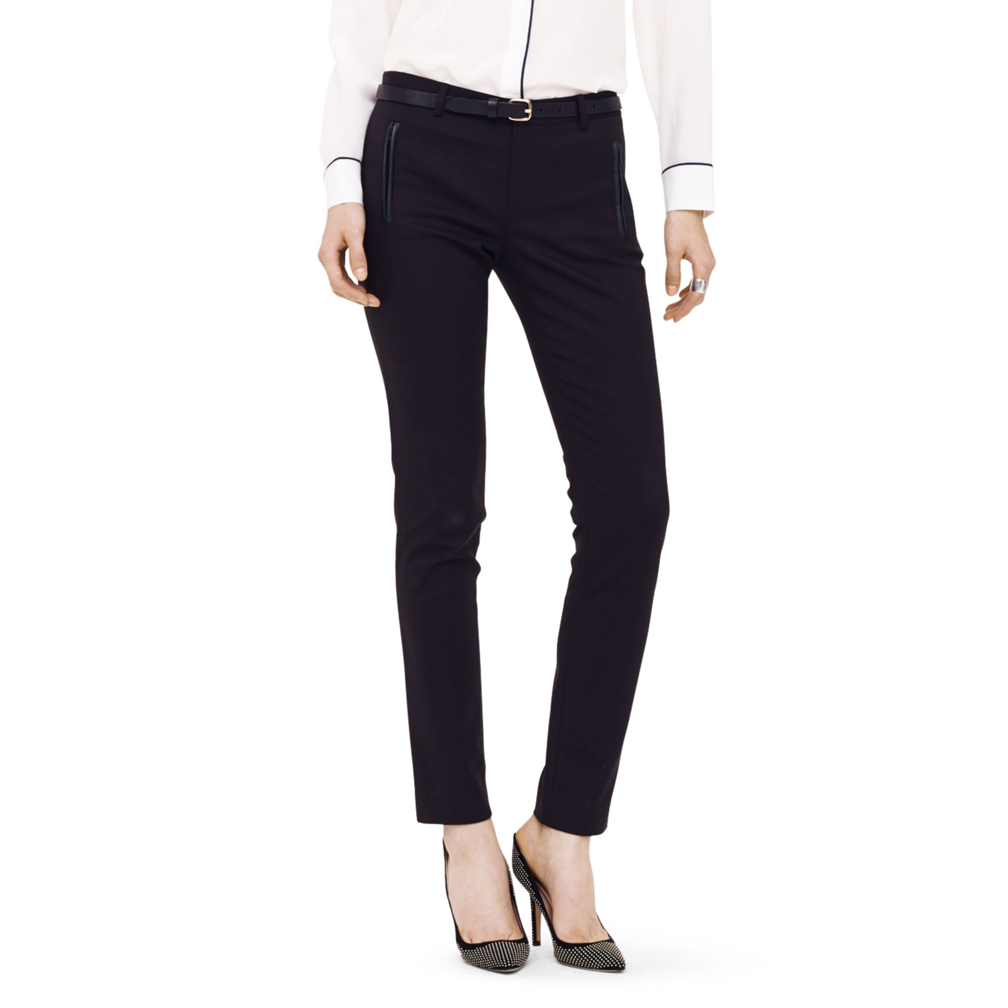 Club Monaco Rachel Crop Pant in Black | Lyst