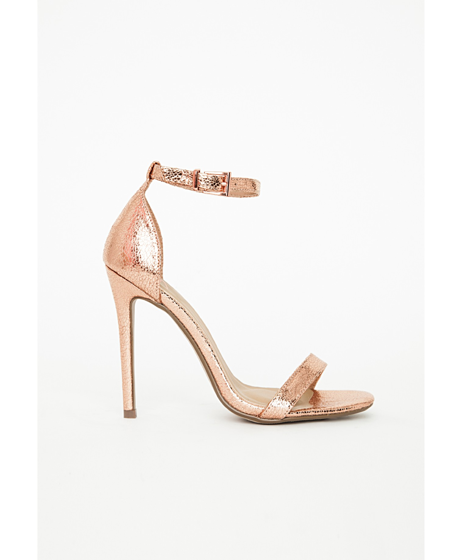 pink gold sandals
