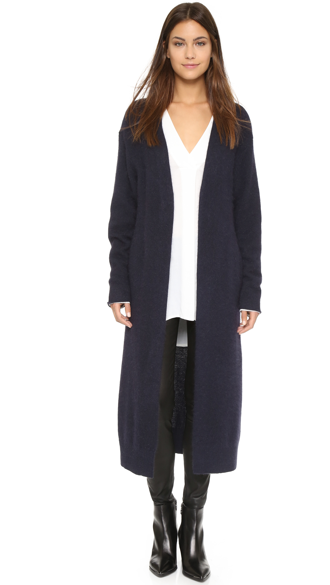 navy long cardigan