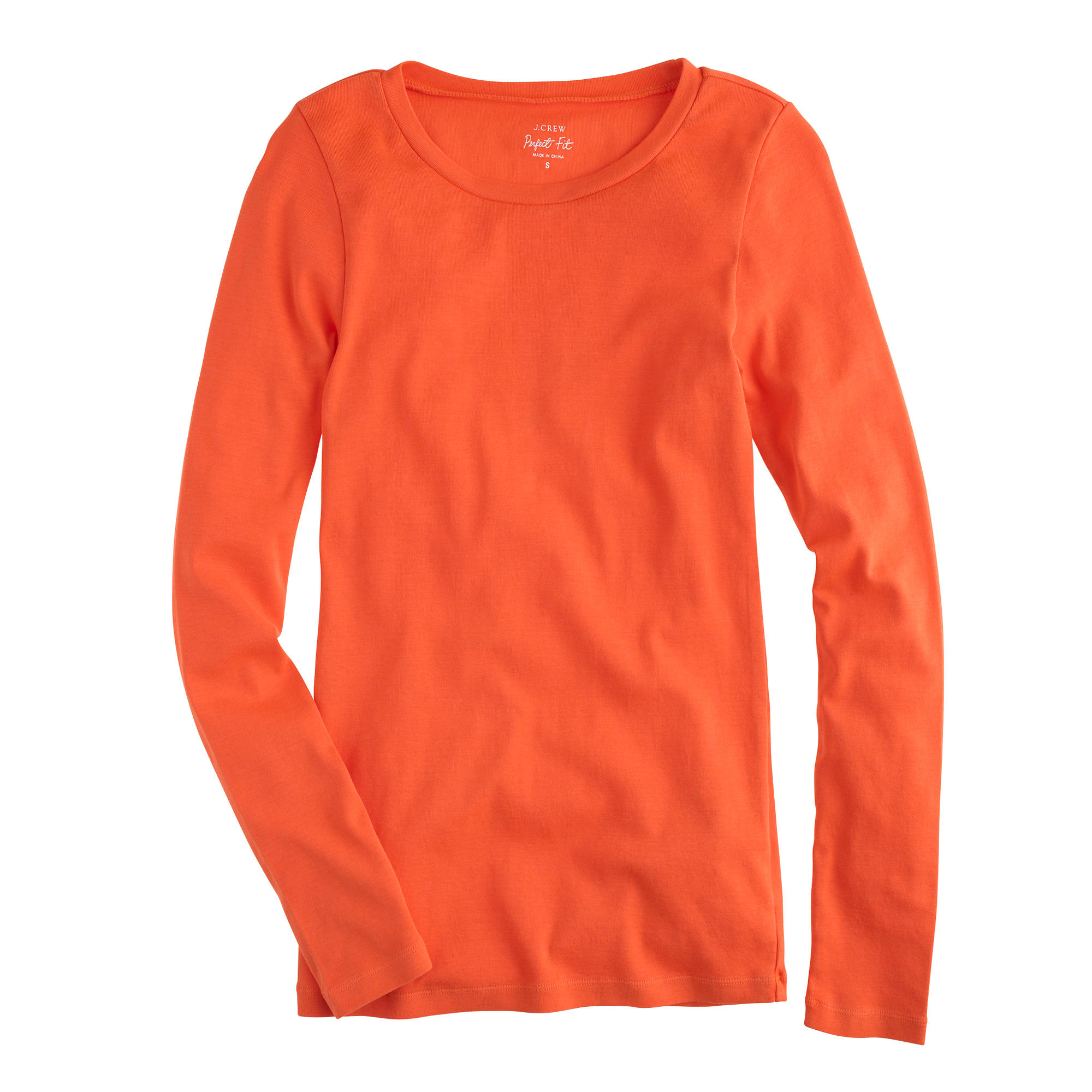 Lyst - J.Crew Perfect-fit Long-sleeve T-shirt in Orange2000 x 2000