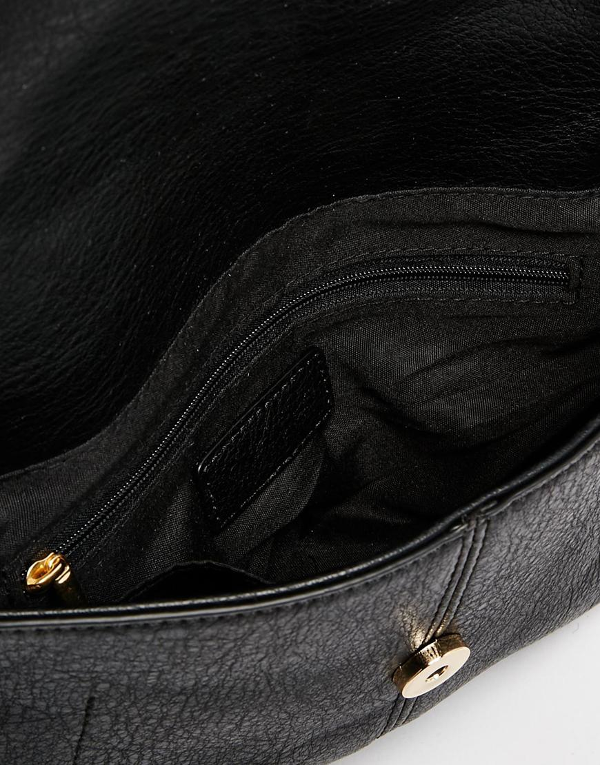 Oasis Fold Over Zip Detail Cross Body Bag in Black Lyst