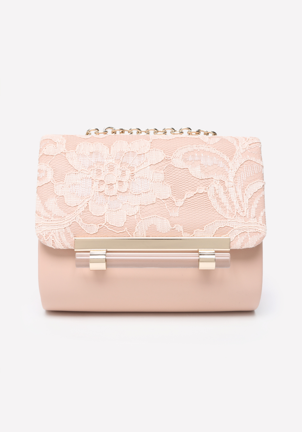 Bebe Marissa Lace Crossbody Bag In Dusty Pink Pink Lyst