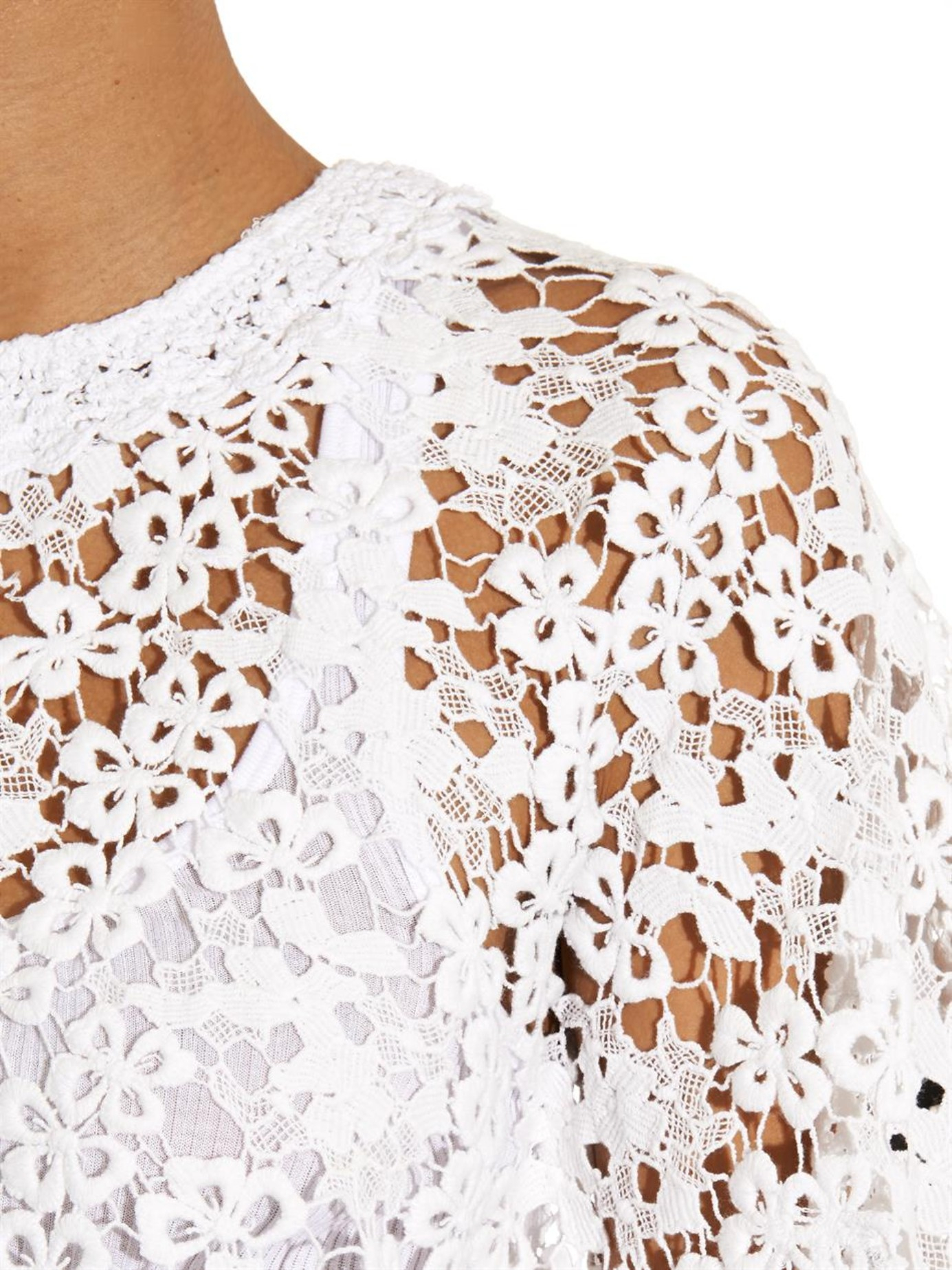 Étoile Isabel Marant Daniela Guipure-lace Poncho Top in White | Lyst