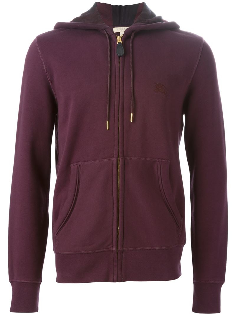 burgundy burberry hoodie