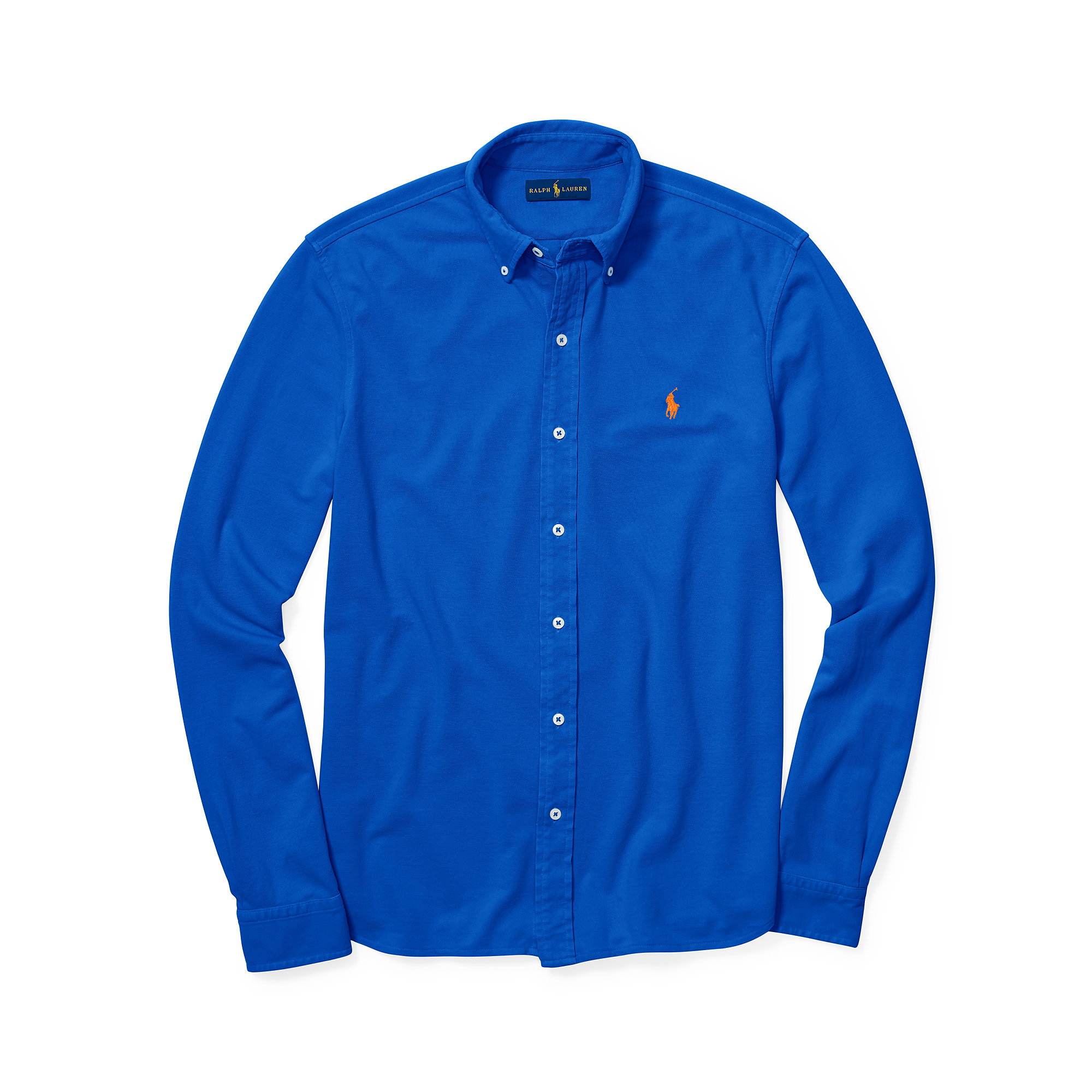 ralph lauren featherweight mesh shirt blue