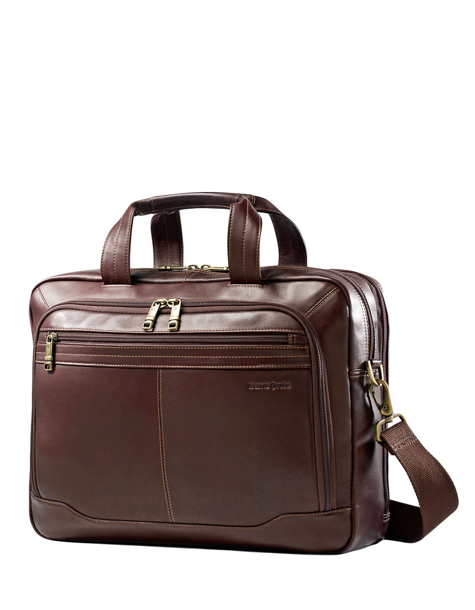 Samsonite Brown Leather Briefcase0185477321139 in Brown for Men (No Color) Lyst