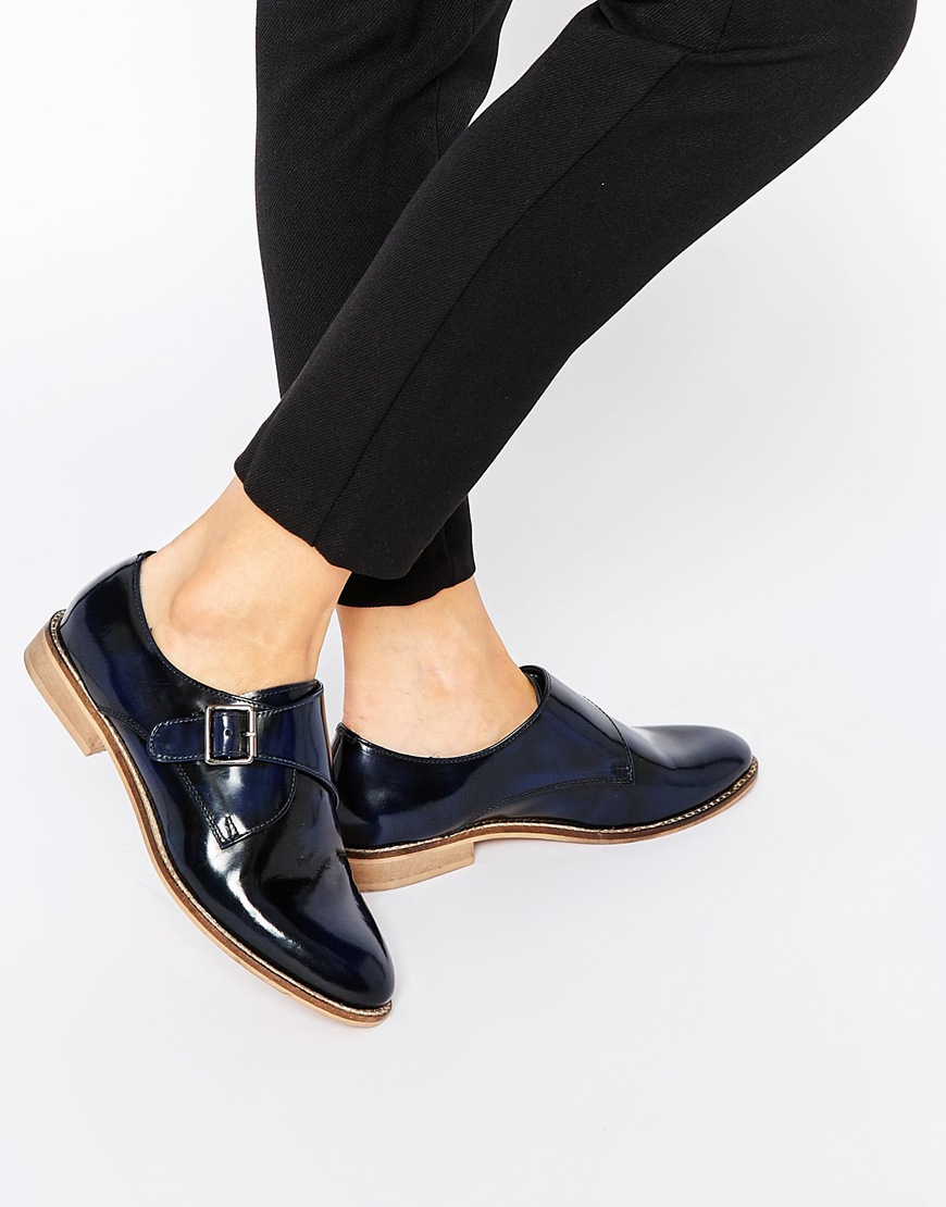 navy flat shoes wide fit
