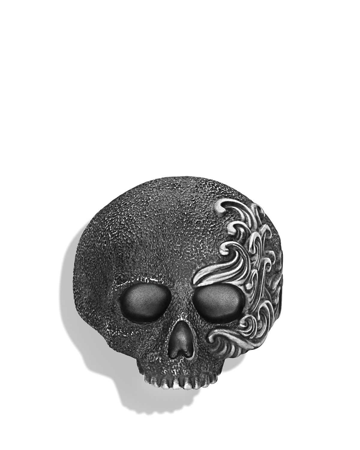 David Yurman Waves Large Skull Ring in Metallic for Men | Lyst